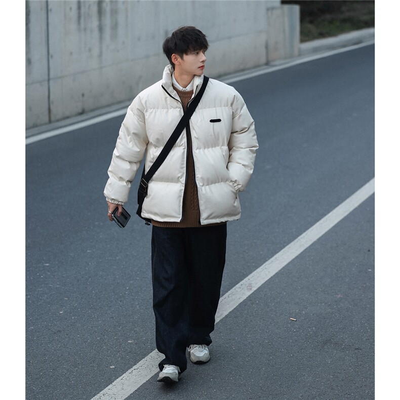 冬季PU皮加厚棉衣棉服机能风拉链装饰ZM082-P110控139,男装棉衣,星座1408-1