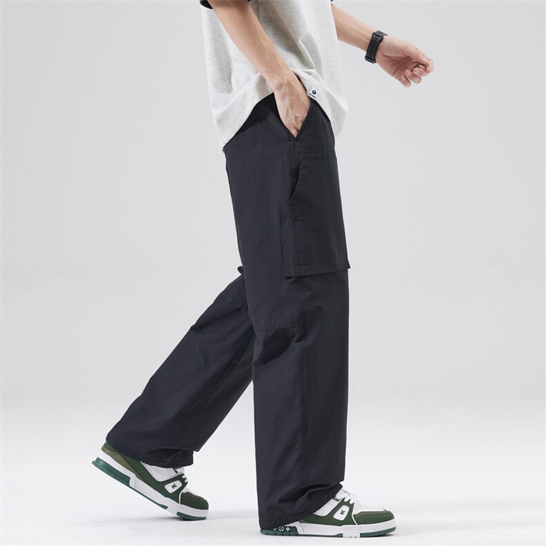 春夏季垂感休闲裤男款工装痞帅学生舒适百搭阔腿裤潮DY579-P70,男装工装外套,电商A178-1