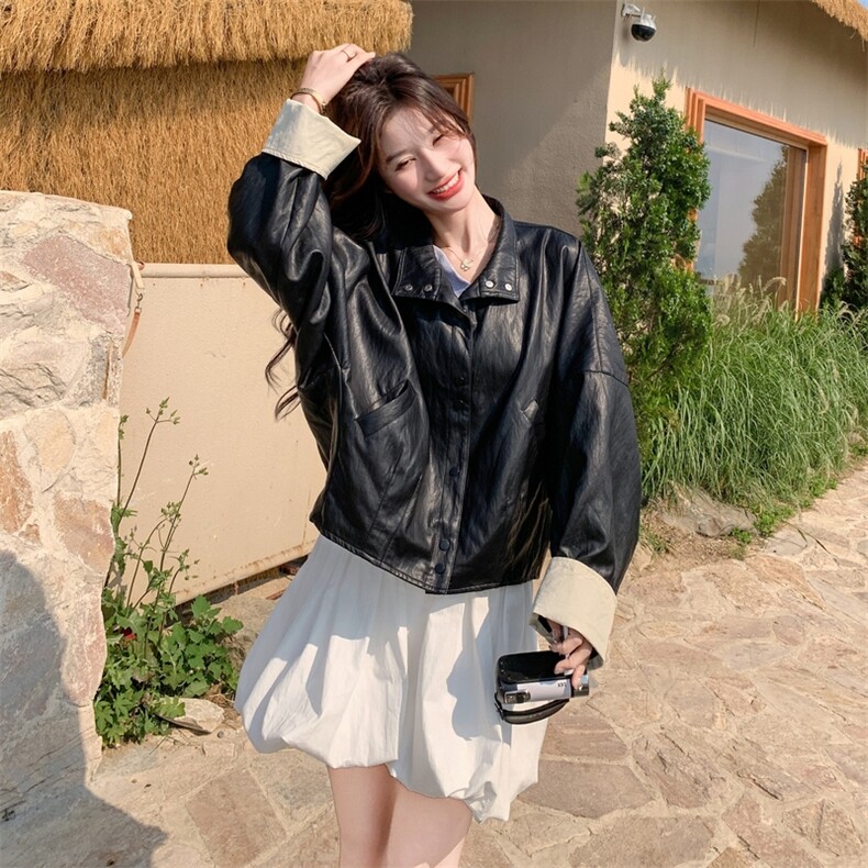 新品PU皮外套5581-P165-K268,女装皮衣,2C275