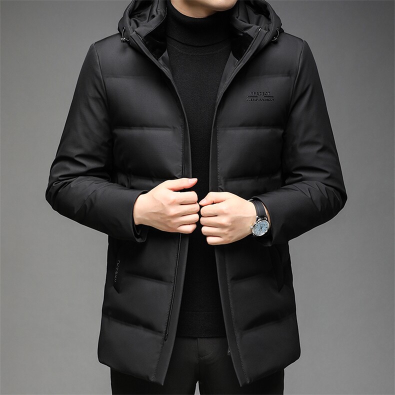 新款羽绒服连帽可脱卸冬季男士保暖休闲90白鸭绒外套DS2162-P235，男装羽绒服，电商B212（原钱塘6029）