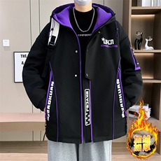 男士外套青年男冬季加绒加厚夹克外套帅气保暖棉衣男L8756-P93，男装夹克，星座310B-3