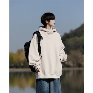 8XL-M美式重磅连帽卫衣大码结构设计拼接上衣秋季外套WY9106特P50图片