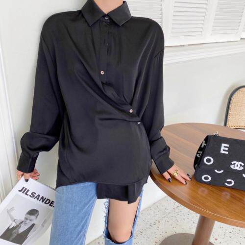 【秋款】现货，醋酸衬衫，女装衬衫，玲珑颂