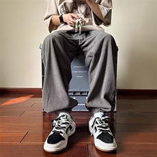 时尚潮牌春季男潮休闲裤纯色运动裤束脚青春流行长裤宽松型，男装休闲裤，星座716-3