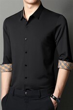 2023秋季男式休闲衬衫中老年衬衣长袖宽松上衣MNSA8003-P95图片