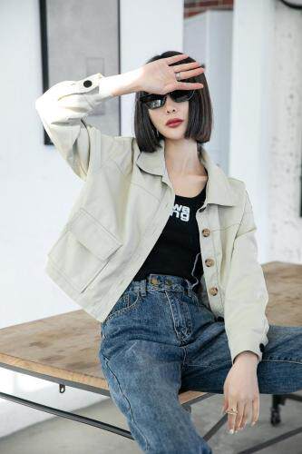 秋装新款皮衣，女装皮衣，哈咔