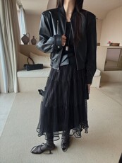 女士夏季时尚百搭潮流蓬蓬纱裙简约大气，女装半身裙，斯尔特羊绒