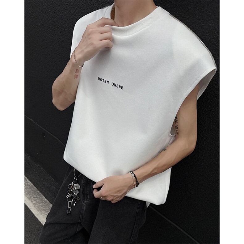 夏季宽松美式高街无袖背心短袖T恤潮808B-WH055-P40,男装背心/马甲,星座808B