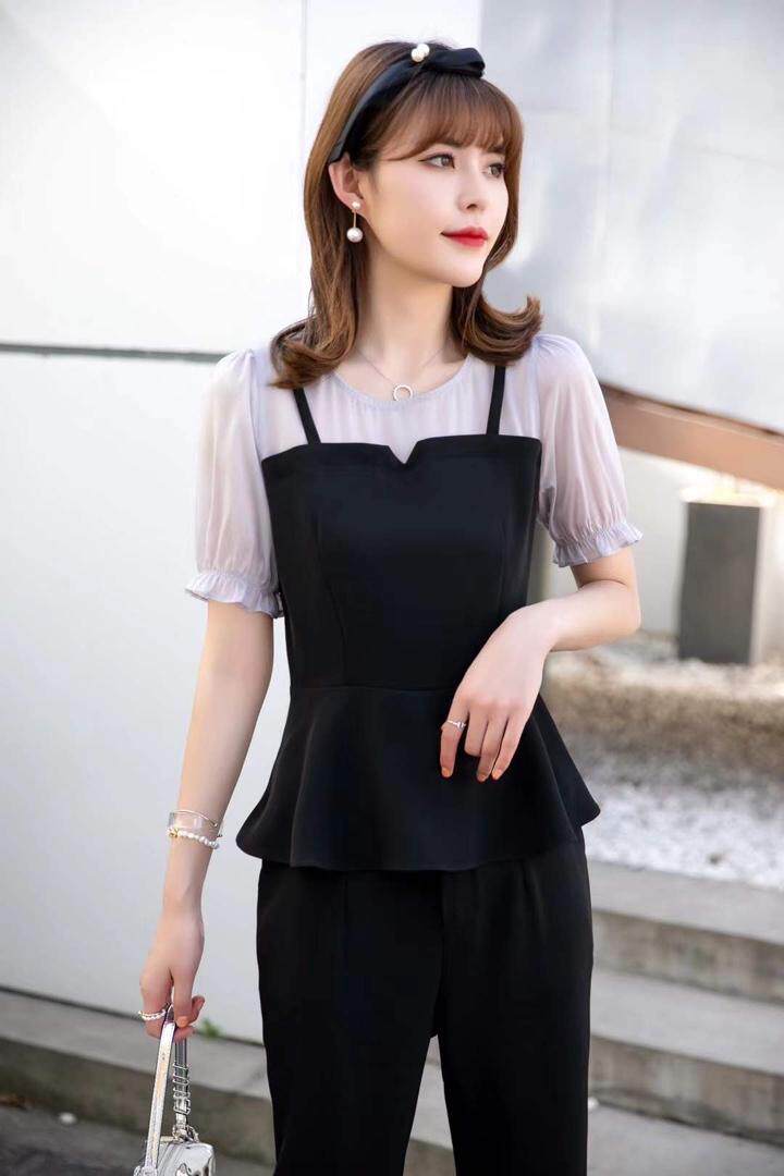【现货】夏季新款韩版套装，女装职业装，裳之恋语