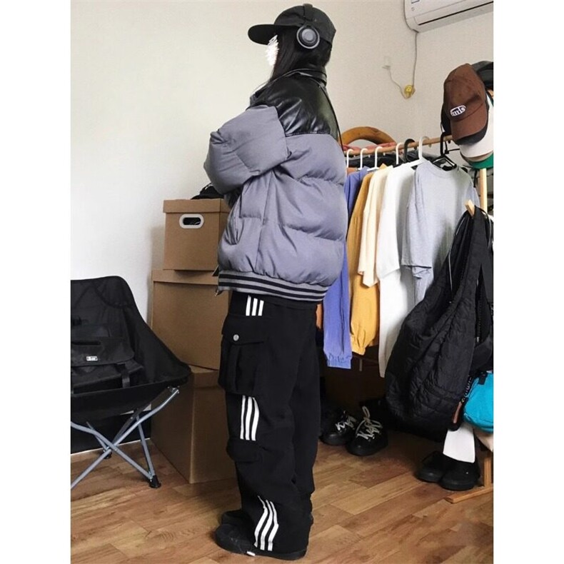[有货]拼接加厚棉衣高街学院风棉服外套MY234特P84,男装棉衣,星座908-1