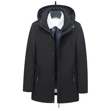 B-N2195冬季男士棉服外套男装可脱卸帽修身加棉保暖潮流P96，男装棉衣，电商B360