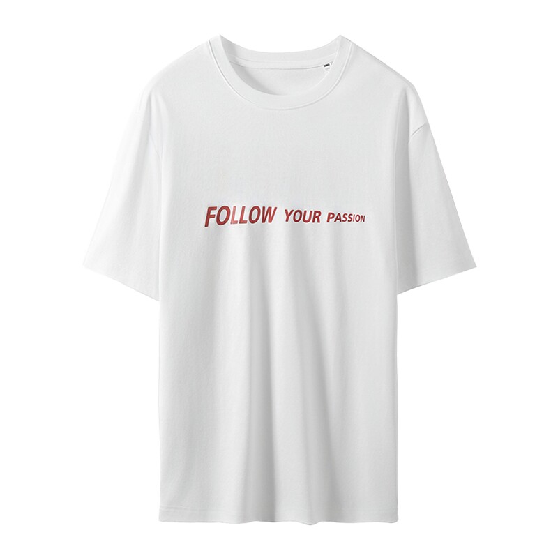 刺绣FOLLW艺术个性时尚舒适显瘦棉T,女装T恤,元素羊绒