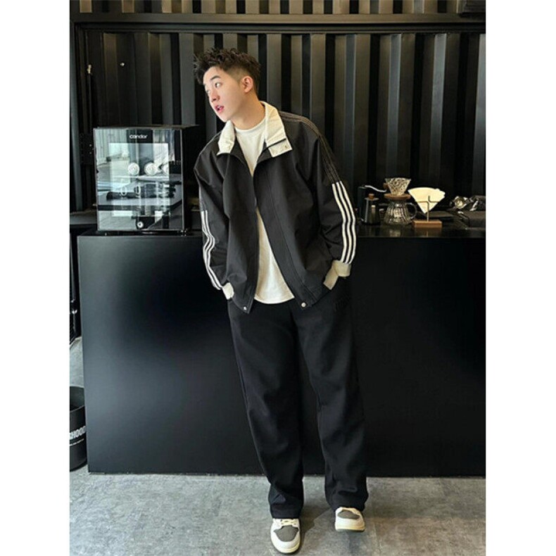 立领夹克男士春秋季美式休闲棒球服青少年运动撞色外套JD78,男装夹克,星座1116A（原606A-3）