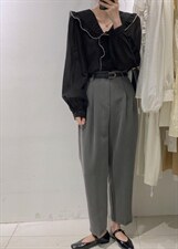 荷叶边小衫，其它，驿谷