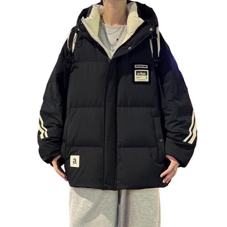 79007-特P258男90白鸭绒情侣款连帽羽绒服男大码轻便冬季潮,男装羽绒服,电商D310B
