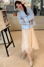 璀璨刺绣短外套女重工钉珠上衣2025春季新款轻奢风拼接别致夹克衫，女装短外套，浙宝208A