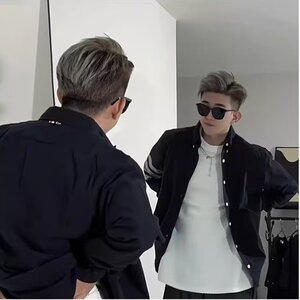 T416慵懒无品牌潮流百搭文艺新款时尚衬衫长袖休闲经典四杠外套男图片