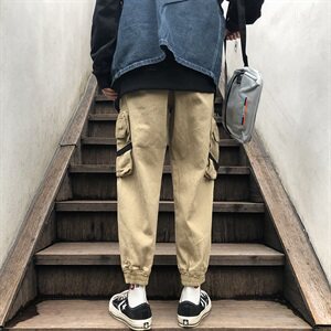 男款新款港风潮流收脚裤子714-3款图片