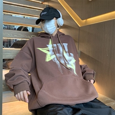 B266-FG05-P5023夏季新款宽松休闲情侣印花连帽卫衣，男装卫衣，星座B257-1