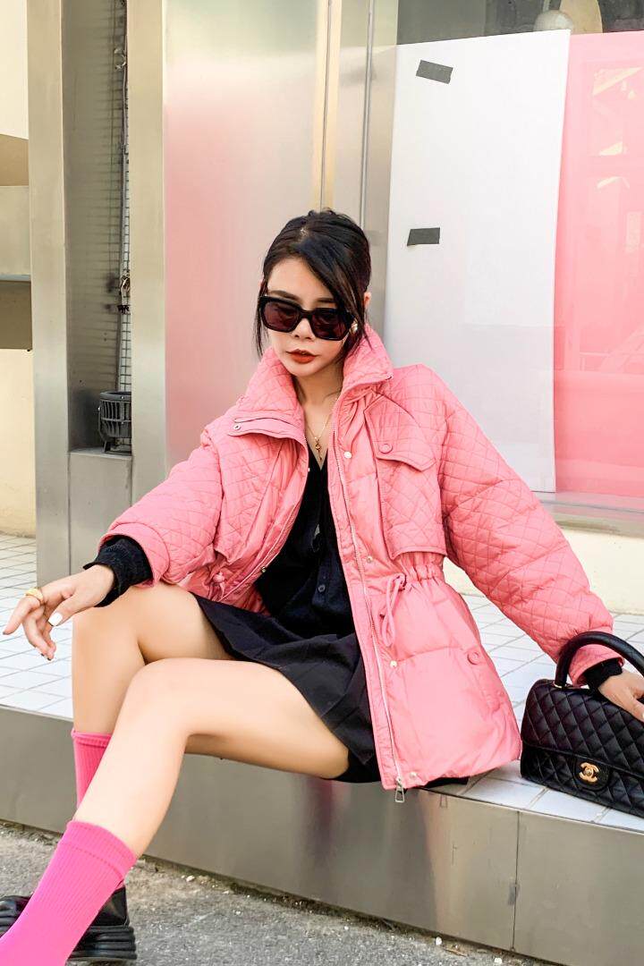 [现货]小香风拼接羽绒服，女装羽绒服，名依人