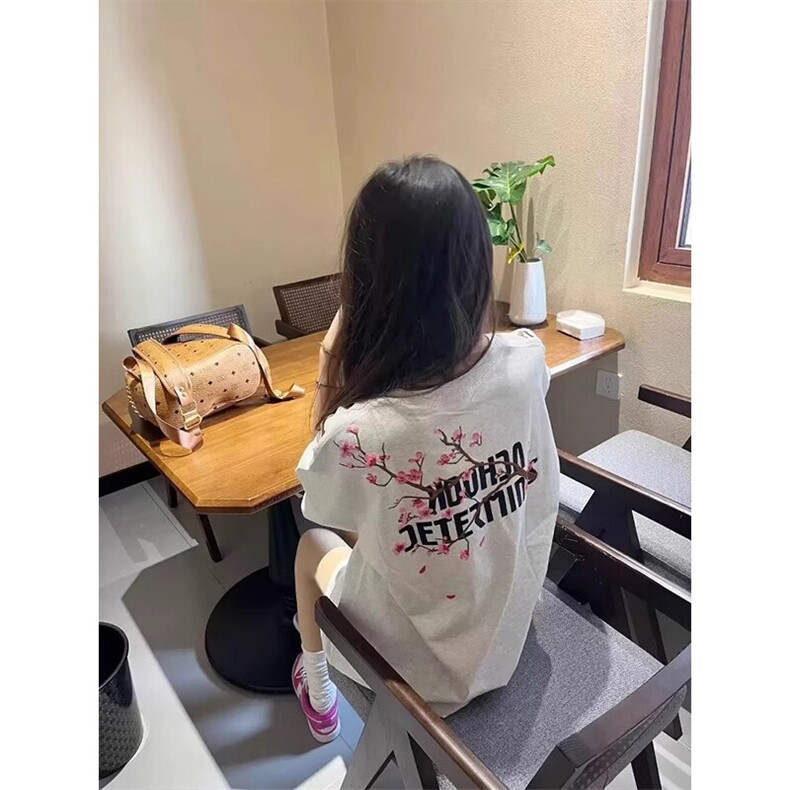万针全刺绣工艺抖音得物高品质260克重磅纯棉双纱美式高街短袖T恤,男装T恤,电商A486-1