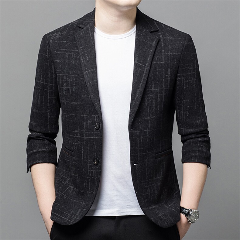 Y25909钱塘2020-2时尚休闲秋装薄款中青年男士简约西服外套P160,男装西服,钱塘207-2