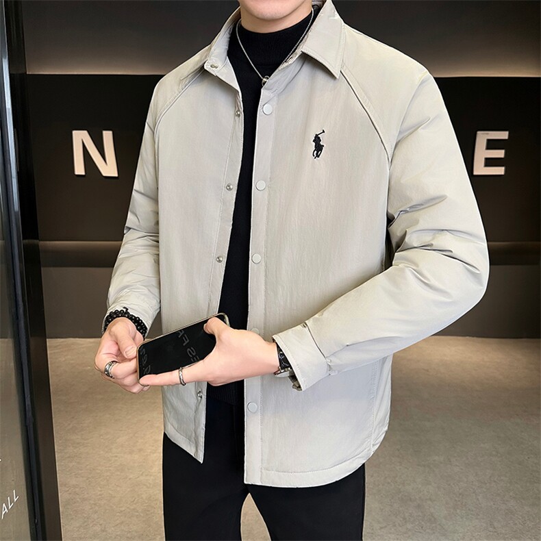 新款男士小翻领插肩袖羽绒服夹克加厚防寒309B-3-81063-P185,男装夹克,星座1409-3