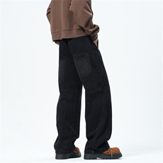 【主推现货S-4XL】水洗直筒牛仔裤男宽松长裤A080-8206-P65控88，男装牛仔裤，电商A080