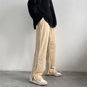 新款2023春秋港风裤子男直筒休闲裤M-3XL潮流垂感拖地裤K2004-P30，男装休闲裤，星座512-2