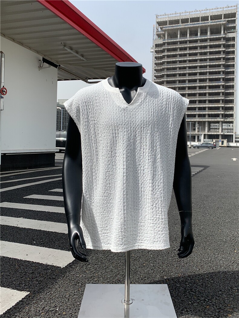 XZ809A/GGBB02/P25/控38重磅慵懒冰丝背心T恤,男装背心/马甲,星座809A(原222-1)