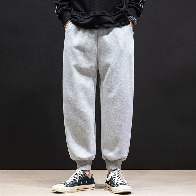 K12055-P40束脚纯棉运动裤男士休闲裤大码宽松卫裤男马切达,男装休闲裤,电商A040A