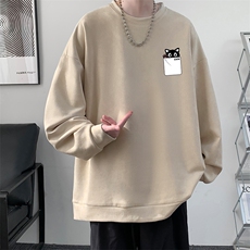 麂皮绒卫衣男大码重磅长袖t恤男JW81397-P35，男装卫衣，电商A040
