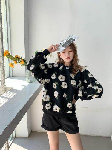 现货羊羔毛卫衣,女装卫衣/绒衫,D3N