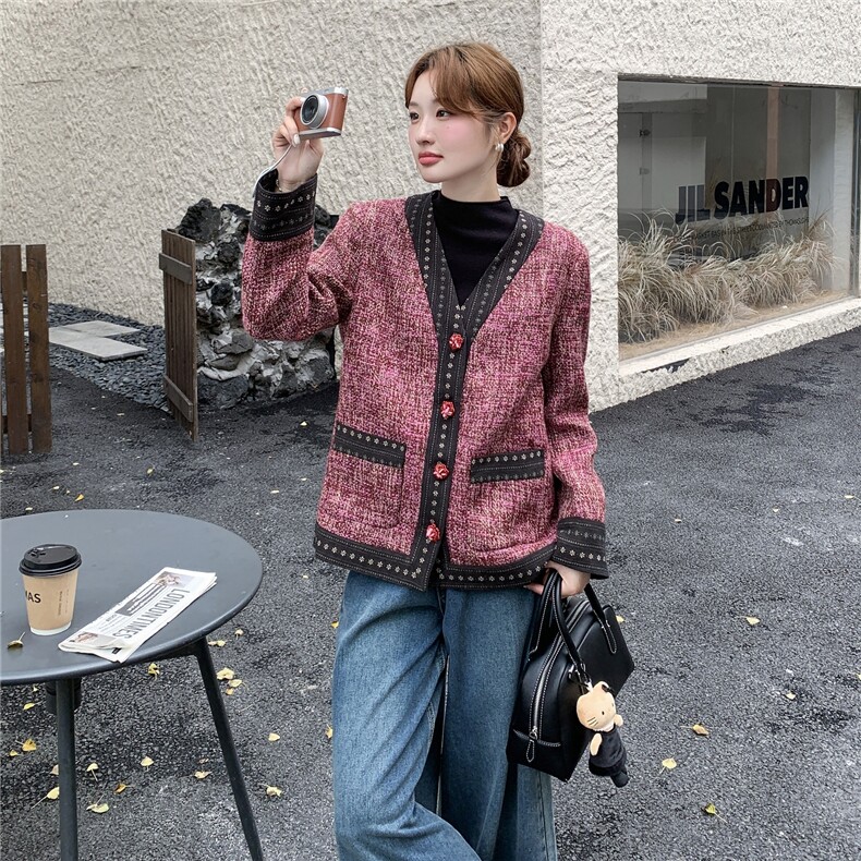 超好数据复古小香风外套2C259-9975-P165-K248,女装短外套,2C259