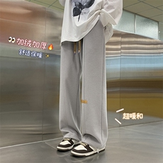 HD1391-TP45控价68-港风2024冬季新款百搭保暖卫裤男休闲潮流长裤，男装休闲裤，电商A102-1