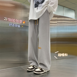 HD1391-TP45控价68-港风2024冬季新款百搭保暖卫裤男休闲潮流长裤图片