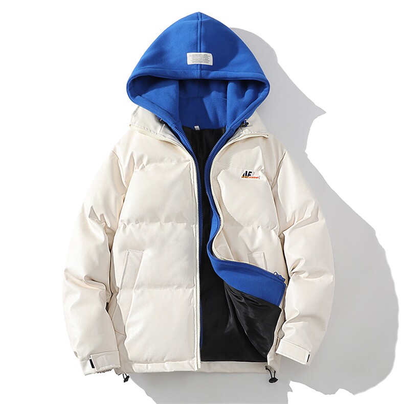 假两件皮棉衣连帽棉服潮流冬季加厚保暖棉袄外套A266-P02-P85,男装棉衣,电商A266