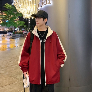 港风双面穿上衣夹克宽松落肩立领冲锋衣外套 JK907 P70图片
