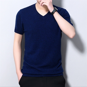CM18013钱塘2020-2中青年男士时尚休闲帅气潮流短袖羊毛衫P117图片
