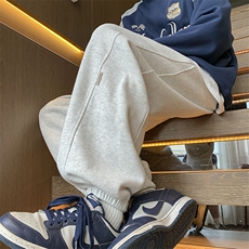 冬季新款重磅加绒加厚束脚卫裤大码M~5XLXZ604-KP94JR-P60控78，男装休闲裤，星座604