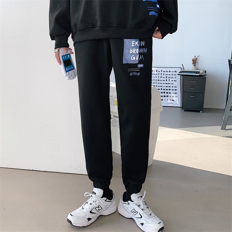 1秋季港风休闲流行大码M-5XL情侣青春套头卫衣套装7268P70控98,男装休闲套装,星座226-2