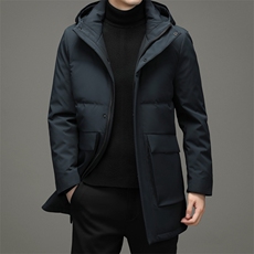 冬季新款保暖男士白鹅绒可脱卸内胆羽绒服连帽外套NRZ99803-P395，男装羽绒服，电商B212（原钱塘6029）