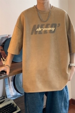 DX510P30港风重磅麂皮绒短袖美式高街t恤男大码半袖男，男装T恤，星座1204-3