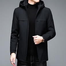 白鸭绒冬季新款休闲时尚连帽羽绒服中年男士羽绒外套HB2182-P440，男装羽绒服，电商B212（原钱塘6029）