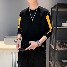 卫衣男2021秋冬潮流锦鲤印花长袖T恤宽松潮牌圆领套头打底衫P25，男装卫衣，星座217-4