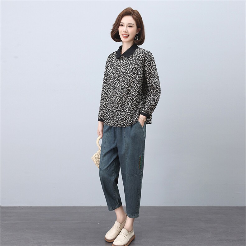 时尚休闲女装套装宽松显瘦牛仔裤两件套舒适百搭日常穿搭,女装套装/套裙,叶笙衣