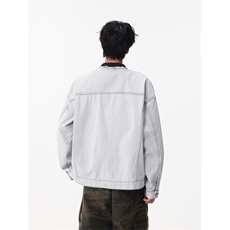 棒球服牛仔外套夹克男女情侣复古宽松百搭上衣潮JK0414-P73，男装工装外套，星座308B-2