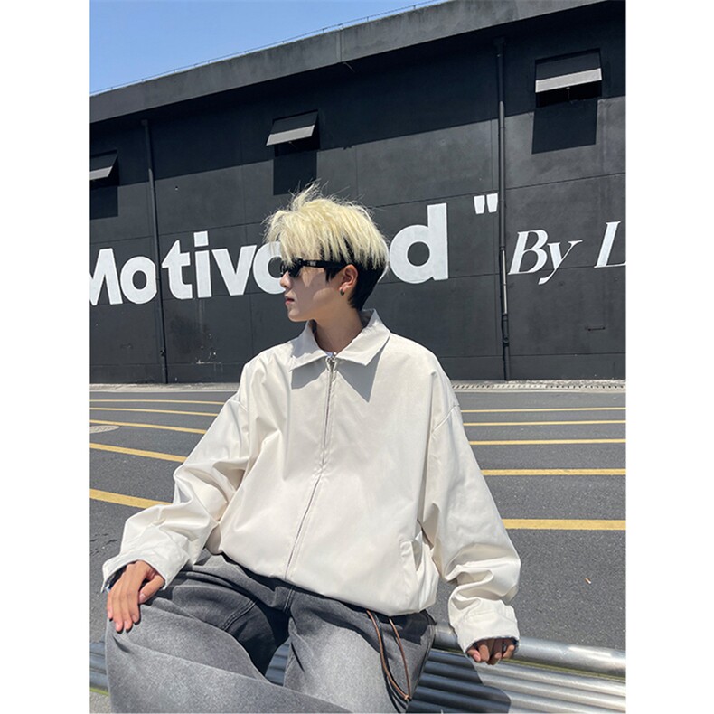 YK86049-P55聚酯纤维春秋新款美式复古设计感双面穿夹克,男装夹克,电商A086-1