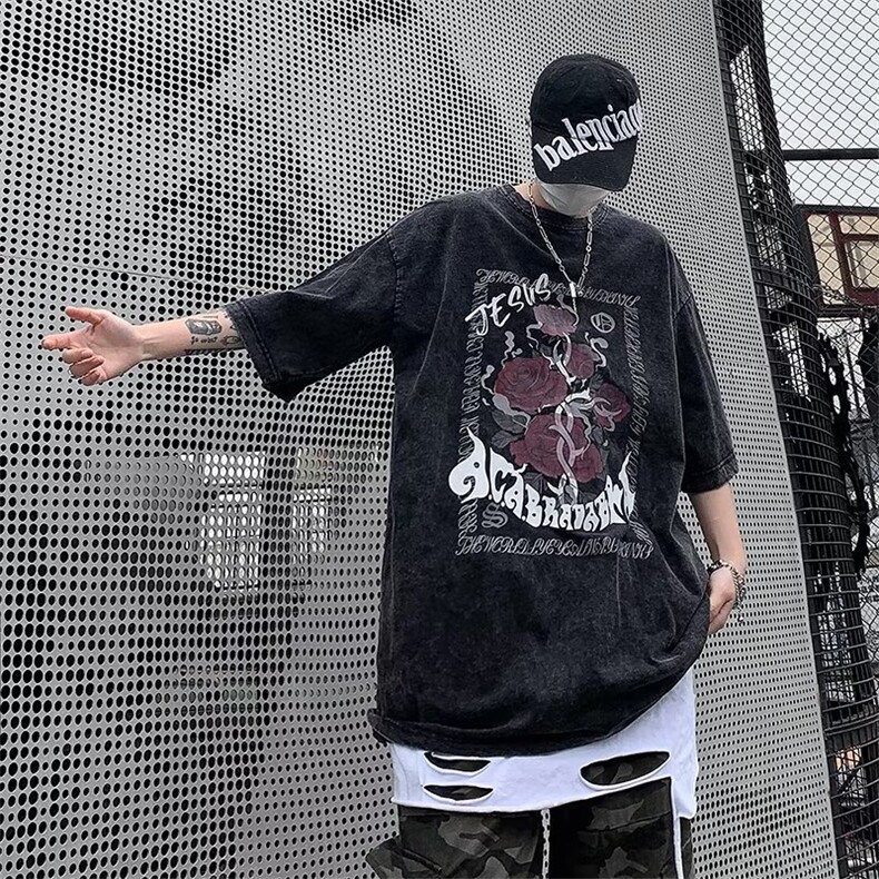 夏季短袖男街头嘻哈风t恤ins潮牌超火cec打底半袖体恤DT3172-P33,男装T恤,星座1008-2