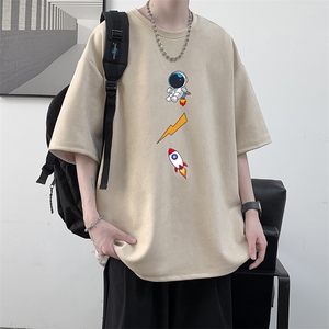 麂皮绒短袖t恤男大码半袖男 JD82165-P25图片